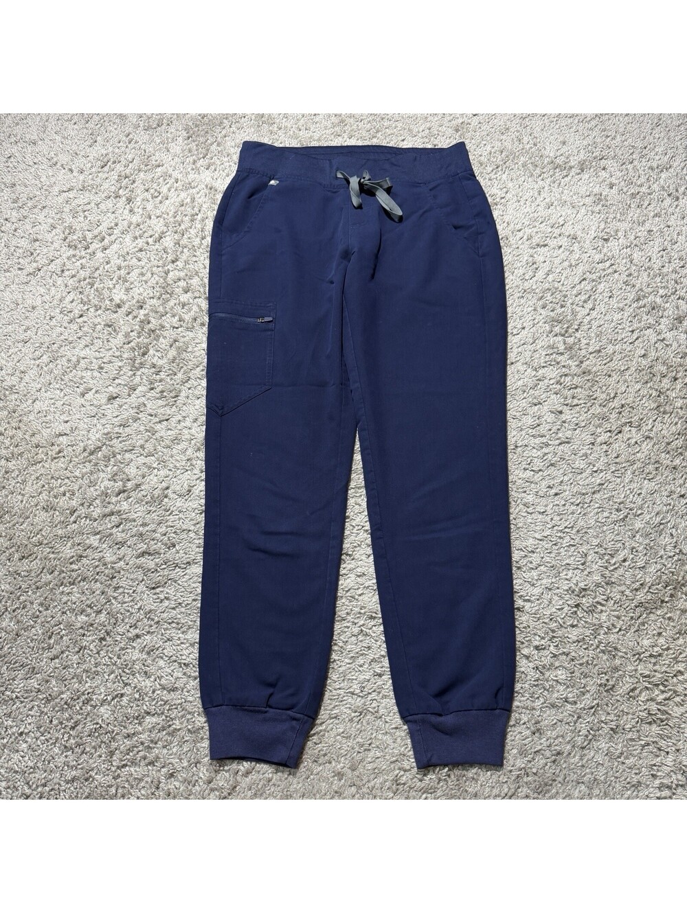 FIGS High-Waisted Zamora Jogger Scrub Pants Women's Size Small Navy Blue